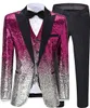 Men s Suits Blazers Mens Suit 3 Pieces Sequin Color Shiny Notch Lapel for Wedding Party Groom Banquet Nightclub Blazer Vest Pant 230814