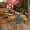 Table Runner Christmas Green Table Runner Placemat Xmas Tree Printed Dinning Tablecloth Year Home Living Room Wedding Party Decoration 230814