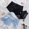 Underpants Sexy Ice Silk Couples Underwear Women Lace Briefs Men's Boxer Shorts Cotton Crotch Seamless Couple Lover