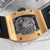 Rörelse Richarmilles Watch Rose Watch Automatic Wrist Swiss Mechanical Series RM029 Pilot Quartz Gold Limited Edition Fashion Leisure Sports Wristwatc L