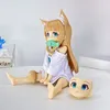 Action Toy Figures 12cm My Cat Is A Lovely Girl Anime Figure Soybean PVC Collectible Model Doll 230814