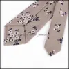 Neck Ties Handmade Fashion Gifts Party Accessories Mens Tie Womens Cotton Floral Print Colorf 3646 Q2 Drop Delivery Dhmgj