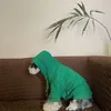 Hundkläder mode hoodie hundkläder husdjur bomull tröja hundkläder kostym fransk bulldogg söt höst vinter grön pojke krage perro 230814