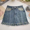 Skirts Skirt Gillboy Tassel High Waist Summer Onnipotente per donne Denim Skinny A-Line Bodycon Mini Jupes Streetwear Drop