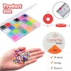 Plastica acrilica Lucite 10000pcs/Box da 6 mm perle di braccialetto argilloso per gioielli Kit che produce polimero rotondo piatto argilla heishi perline fatti fatti a mano accessori 230814