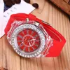 Wristwatches 2023 LED Luminous Watches Geneva Women Quartz Watch Ladies Silicone Bracelet Woman 12 Bright Colors