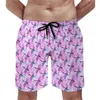 Heren shorts Summer Gym Purple Dragonfly Sports Fitness Cute Animal Design Board Korte broek Retro snel droge zwembroek plus maat