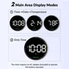 Wall Clocks 10Inch LED Digital Clock With Remote Time Alarm Fit For Living Room Office Gym