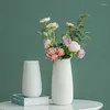 Vases Ceramic Vase White Simple Creative Nordic Design Handmade Art Decoration Living Room Model Kitchen Home