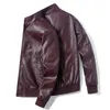 Kurtki męskie Pu skórzana kurtka płaszcz Mężczyźni Slim Autumn Brand Casual Motor Biker Zima Owewear Vintage Faux 230814