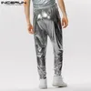 Herrenhosen Incerun Männer glänzende Kordelstring Lose stilvolle Freizeithose Streetwear 2023 Joggers Sparkling Party Pantalon S-5xl