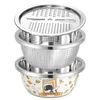 Bowls Stainless Steel Rice Sieve Washing Vegetables Basin Drain Basket Salad Egg Mixing Set Soup Strainer Kitchen Utensils