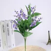 Decorative Flowers 1PC Artificial Bellflower Flower 7 Branches Plastic Fake Wind Chimes Beautiful Lilies Valley Wedding Home Decoration