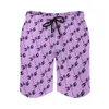 Mäns shorts lavendel med slända brädan djurtryck strand daglig stor storlek badstammar man