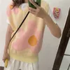 Erkek yelek çiçek erkek kazak yelek örme kazaklar yelek kolsuz örgü kadın y2k üst kawaii harajuku giyim büyük boy jumper ropa 230814