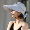 Bandanas Hat d'été pour femmes Haut de capuchon amovible avec fermeture à glissière vide cycilng anti-uv chapeaux dames pliables