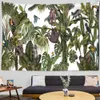 Tapestries tropische plant tapijtgroene bladeren muur opgehangen dieren bloemen en vogels tapijt hippie thuiskamer decor r230812