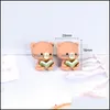 Other 20Pcs Cute Cartoon Animals Flatback Resin Components Dog Bear Rabbit Characters Phone Deco Parts Diy Scrapbook Accessories Drop Dhj9Q