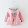 Kurtki Baby Girls Autumn Zima Płaszcz Dziewczyna Król Ear Ear Hood Cute Ball Coats Kurtki Dzieci Kardigan Ojcierze Ubrania R230812