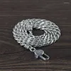 Kedjor steampunk 925 silver halsband män vatten vågkedja fina smycken lyxiga tjocka halsband smycken vintage antik länk