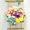 Decorative Flowers 37cm Beautiful Artificial Mini Chrysanthemum Garden Wedding Bedroom Decoration DIY HandMade Spun Silk Dried