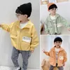 Джакеки для мальчиков мода на молнии пиджаки детские повседневные куртки с пальцами весенняя осень детская одежда R230812