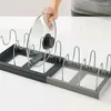 Kitchen Storage Pot Rack Dishes Organizer Retractable Kitchenware For Cabinet Holder Pans Pots Accessories