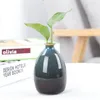 Jarrones Cerámica Moderna planta verde creativa Cambio de horno glaseado Botella de flores hidropónicas Decoración del hogar Muebles Adornos de artesanía