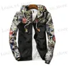 メンズフローラルジャケットヒップホップウィンドブレイカーファッションジャケットメンメンズストリートウェアアウターウェアカップル秋のフード付きコート高品質JK0001 T230814