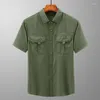 Chemises décontractées pour hommes, chemise à séchage rapide à manches courtes et à manches à manches courtes et à sérum