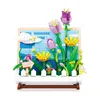 Blocs Flower Painting Picture Frame Space Home Decoration Display Blocys Blocys Ideas Creative Ideas Cadeaux Construction Toy R230814