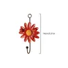 Hooks 1 PCS Vintage Daisy Flower Iron Wall Hanging Decoration Door After Clothing Keychain Hook Fashion Home