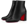 Hıristiyanlar Kırmızı Dökümler Popüler Modeli Ayakkabı Kadın Kısa Patika Elbise Ayak Bileği Boot Topuklu Botlar Lüks Kırmızılar Taban Topuk Kadın Pompaları Turela Parti Ayakkabıları 35-43