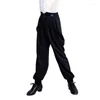 Stage Wear 2023 Latin Dance Pants for Boys Professional Competition Black Byxor Chacha Rumba Tango Clothes DN11493