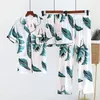 Frauen Nachtwäsche 2023 Pyjama für Frühlings- und Sommer Viskose Home Clothes Pyjama Shorts Frauen Nachtwäsche weibliche Set Frau 2 Stück