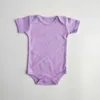 Özel Bebek Giyim Setleri% 100 Combed Pamuk Onesie Romper Organik Sade Rompers Yaz Beyaz Toptan Kıyafetler