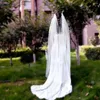 Bridal Veils V03 Veil 1,4 m pojedyncza warstwa z perłami i kwiatami biały ślub z kości słoniowej dla kobiet grzebień z siatki na pannę Małki PROM