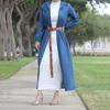 Roupas étnicas Muçulmana lisa grossa Bodycon vestido esbelto esticar maxi kaftan feminino manto a lápis Islâmico dubai árabe jilbab bainha