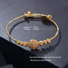 Brazalete 4pcs 24k niños árabes africanos joyas/niñas joyas de oro brazaletes para niños pulseras de brazaletes joyas etíopes para niños 230814