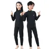 Clothing Sets Autumn Winter Thermal Underwear Suit Girls Boys Pajama Baby No Trace Warm Sleepwear Candy Colors Kids Clothes 230814