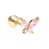 Stud Earrings 1Pc Y2K Women Girl Colorful Cute Zircon Butterfly Cartilage Earring Tragus Conch Ear Piercing