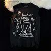 Męskie swetry O-Neck Sweater Tank Top Męski projektant Cartoon Designer Tear Odzież Knitwear Japan Academy Unisex High Street All Match Korean Fashion Z230814