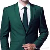 Trajes para hombres Drak Green Evening Party Men Dossule Homme Buxedo Groom Boda Prom Fit Terno Masculino Blazer 2 PCS Chaqueta Pant