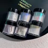 Nail Glitter 10g 3D Aurora Art Powders Mermaid Unicorn Chrome Pigment Dust 50 Iridescent Dip Powder 230814