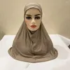 Etniska kläder muslimska vuxna stora flickor ber hijab huvudduk islamisk hatt amira dra på headwrap girl is siden halsduk