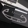 Collane a pendente di fascia alta a 20 stile Wholesale Women Geometry Collana in acciaio inossidabile in acciaio inossidabile Designer a catena placcata Designer Lettera Crystal Pearl Jewelry