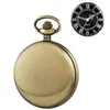 Pocket regarde toutes les bronze Roman Digital Watch Steampunk rétro pour femmes pour femmes pendentif collier de quartz minimalisme