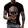 Herrpolos 2023 Summer Trend Graphic T Shirts For Men Y2K 3D Print USA Independence Day Tops O-Neck Street Punk Short Sepes Sport Tee