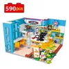 Block 590st City Flower Ice Store Modeller Byggnadsblock Diy Puzzle Build Block Toys For Children Gifts Girl Toy Decro R230814