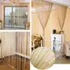 Curtain Living Room Tassel Drawstring Curtains Solid Colored Screen Window And Door Partition